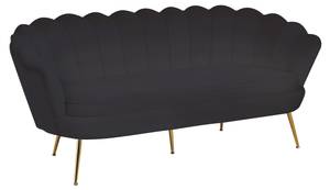 Muschelsofa Opaka Schwarz - Textil - 180 x 78 x 76 cm