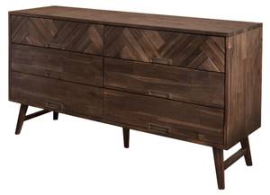 Commode ASHTON COD155 6D Marron - Bois massif - Bois/Imitation - 155 x 80 x 45 cm