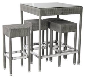 Stehtisch Quarz Set 5-Set Grau - Metall - Kunststoff