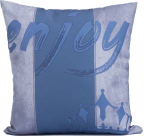 Kissenhülle Enjoy Blau - Textil - 45 x 1 x 45 cm