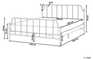 Lit double MAURESSAC Largeur : 185 cm