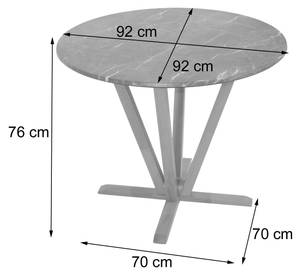 Bistrotisch M56 Braun - Holzart/Dekor - Holz teilmassiv - 92 x 76 x 92 cm