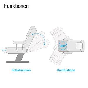 Relaxsessel Grunewald (mit Hocker) Echtleder / Kunstleder - Braun - Hellbraun