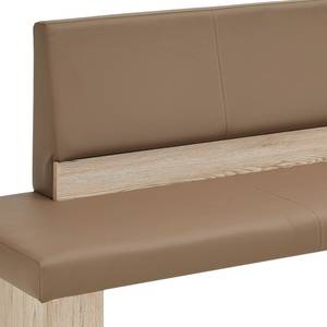 Hoekbank Ferrel San Remo eikenhouten look/latte macchiatokleurig - lange longchair links