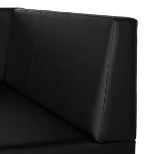 Hoekbank Tamina kunstleer - zwart - kleurig lange longchair links - Zwart