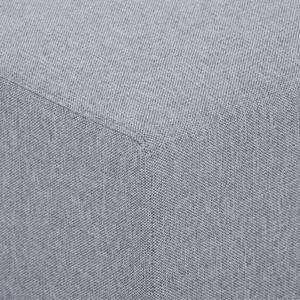 Élément d'angle Seed Tissu Tissu Milan : Gris clair - Largeur : 191 cm - Accoudoir monté à gauche (vu de face)