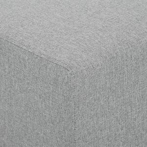 Élément d'angle Seed Tissu Tissu Selva : Gris argenté - Largeur : 191 cm - Accoudoir monté à gauche (vu de face)