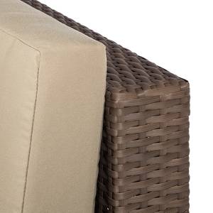 Module d'angle/latéral Loungesofa Facil Polyrattan Cappuccino