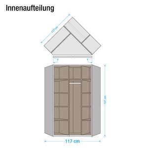 Eckschrank Case Alpinweiß