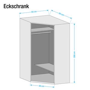 Eckschrank KSW Hochglanz Alpinweiß