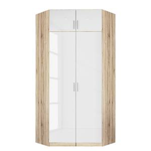 Inserto angolare armadio Celle Effetto quercia di Sonoma / Bianco lucido
