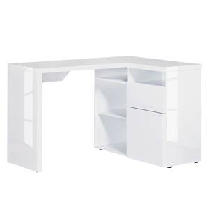 Bureau d'angle CU-Libre 130 Blanc brillant