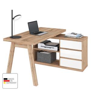 Bureau d'angle Rya Blanc brillant