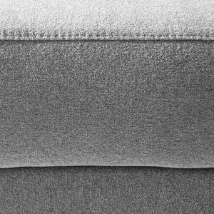 Canapé d'angle Abrigada Tissu - Gris clair - Méridienne courte à droite (vue de face)