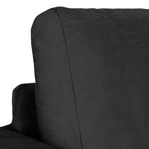 Ecksofa Adamo Microfaser Schwarz - Longchair davorstehend links