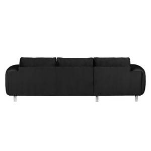 Ecksofa Adamo Microfaser Schwarz - Longchair davorstehend links