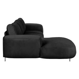 Ecksofa Adamo Microfaser Schwarz - Longchair davorstehend links