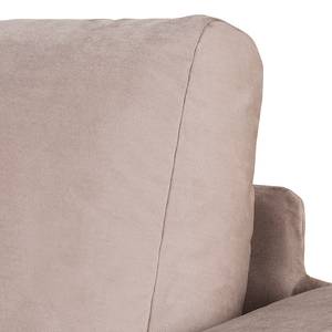 Ecksofa Adamo Microfaser Taupe - Longchair davorstehend rechts