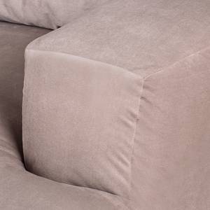 Ecksofa Adamo Microfaser Taupe - Longchair davorstehend rechts