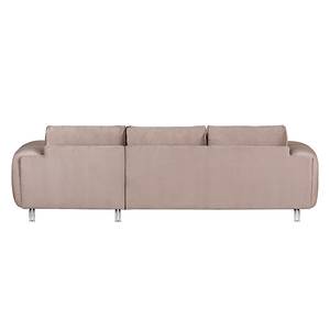 Ecksofa Adamo Microfaser Taupe - Longchair davorstehend rechts