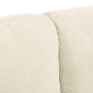 Canapé d'angle Agueada IV Imitation cuir / Tissu - Ecru - Méridienne courte à gauche (vue de face)