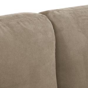 Ecksofa Agueada IV Kunstleder / Webstoff Latte Macchiato - Longchair davorstehend links