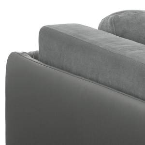 Ecksofa Agueada IV Kunstleder / Webstoff Platin - Longchair davorstehend links