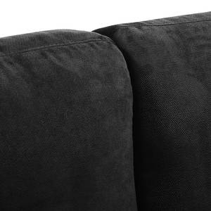 Ecksofa Agueada IV Kunstleder / Webstoff Schwarz - Longchair davorstehend links