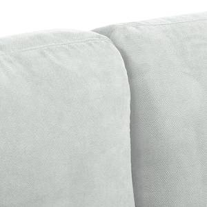 Ecksofa Agueada IV Kunstleder / Webstoff Weiß / Silber - Longchair davorstehend links