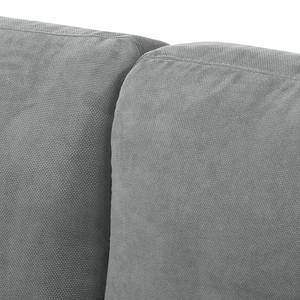 Canapé d'angle Agueada IV Imitation cuir / Tissu - Platine - Méridienne courte à droite (vue de face)