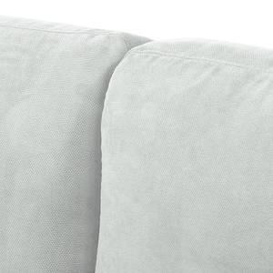 Canapé d'angle Agueada IV Imitation cuir / Tissu - Blanc / Argenté - Méridienne courte à droite (vue de face)