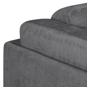 Ecksofa Agueda II Webstoff Dunkelgrau - Longchair davorstehend rechts