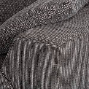 Ecksofa Almeirim Strukturstoff Braungrau Longchair davorstehend links