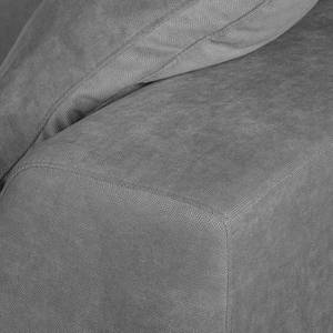 Ecksofa Almeirim Webstoff Longchair/Ottomane davorstehend links - Grau