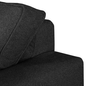 Ecksofa Amarante Webstoff Webstoff - Schwarz - Longchair davorstehend links