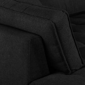 Ecksofa Amarante Webstoff Schwarz - Longchair davorstehend links