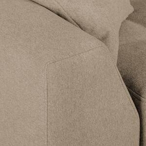Canapé d'angle Amarante Tissu - Cappuccino - Méridienne courte à droite (vue de face)