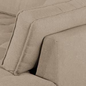 Ecksofa Amarante Webstoff Cappuccino - Longchair davorstehend rechts