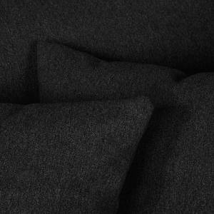 Canapé d'angle Amarante Tissu - Noir - Méridienne courte à droite (vue de face)