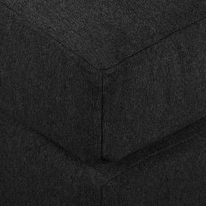 Canapé d'angle Amarante Tissu - Noir - Méridienne courte à droite (vue de face)