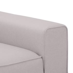 Ecksofa Ampio I Webstoff Stoff Naya: Grau-Beige - Longchair davorstehend links - Grau