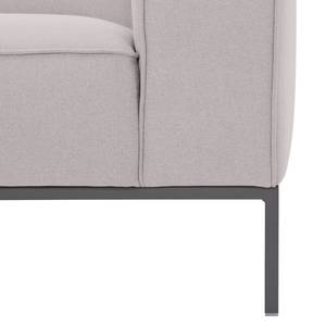 Ecksofa Ampio I Webstoff Stoff Naya: Grau-Beige - Longchair davorstehend links - Grau