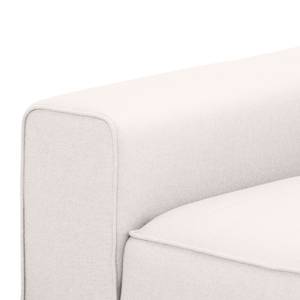 Ecksofa Ampio I Webstoff Stoff Floreana: Beige - Longchair davorstehend rechts - Grau