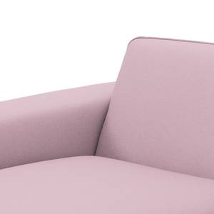 Ecksofa Ampio I Webstoff Stoff Floreana: Rosa - Longchair davorstehend links - Grau