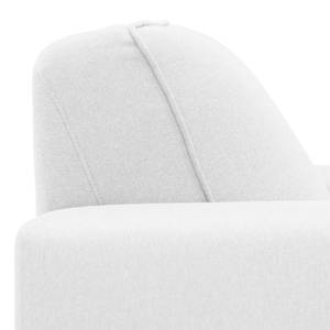 Canapé d'angle Ampio I Tissu Tissu Floreana : Blanc - Méridienne courte à gauche (vue de face) - Gris