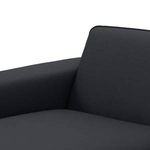 Ecksofa Ampio I Webstoff Stoff Naya: Anthrazit - Longchair davorstehend links - Grau