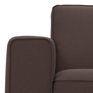 Ecksofa Ampio I Webstoff Stoff Naya: Braun - Longchair davorstehend rechts - Grau