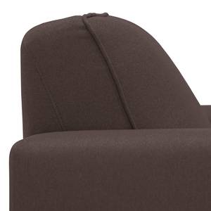 Ecksofa Ampio I Webstoff Stoff Naya: Braun - Longchair davorstehend rechts - Grau