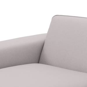 Ecksofa Ampio I Webstoff Stoff Naya: Grau-Beige - Longchair davorstehend links - Grau