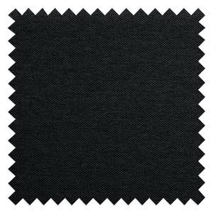 Canapé d'angle Ampio I Tissu Tissu Floreana : Anthracite - Méridienne courte à gauche (vue de face) - Noir